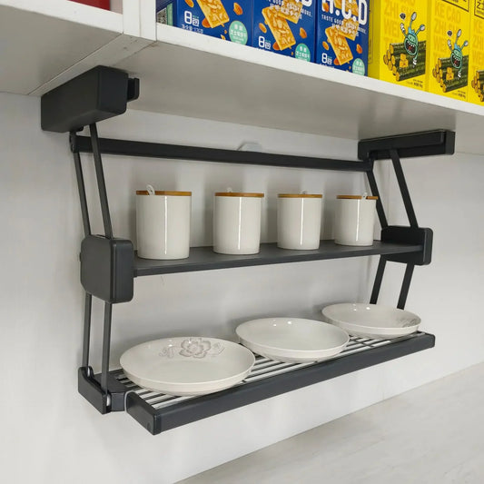 Space Saving Foldable Kitchen Shelf Storage Organizer - Pexav