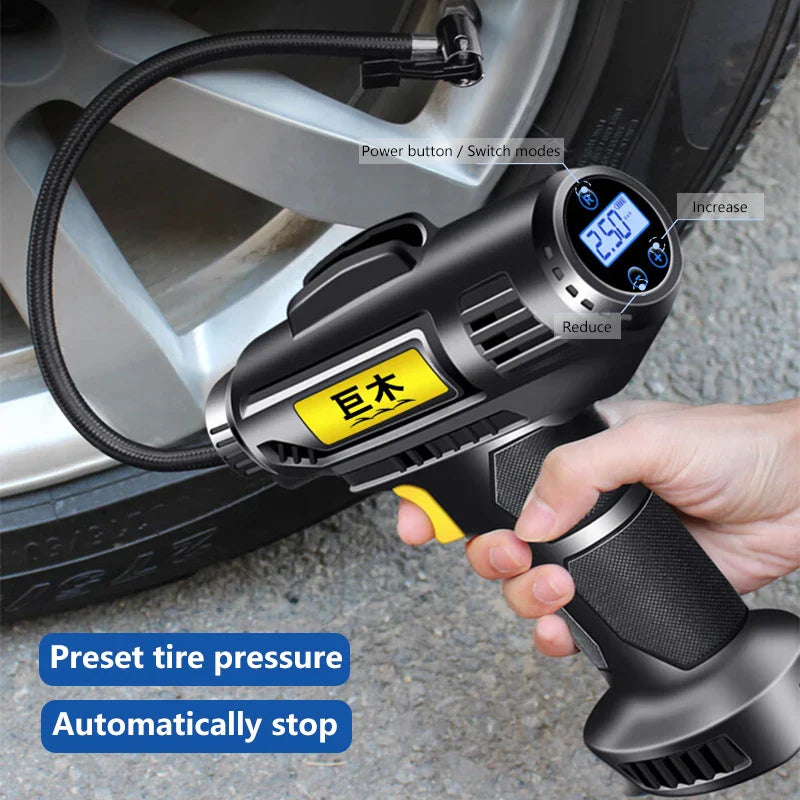 Compact 12V Car Air Pump – Portable Tire Compressor