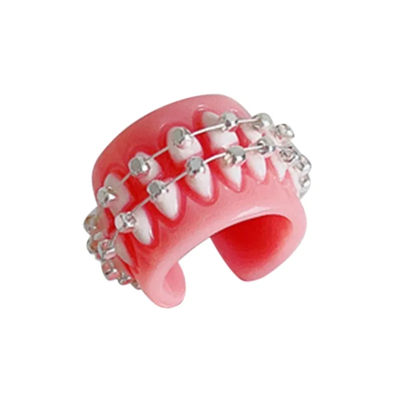 Unique Heart Teeth Shaped Fashion Rings