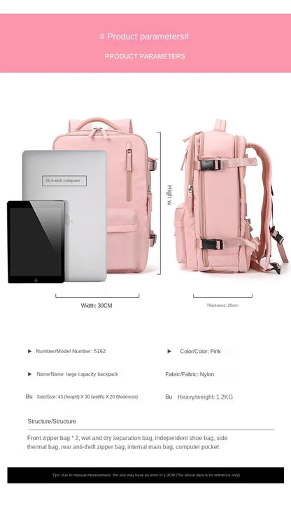 Compact Flight Backpack With Sneaker Pocket