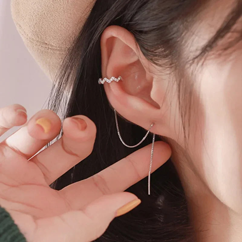 Chic Minimalist Bar Drop Earrings