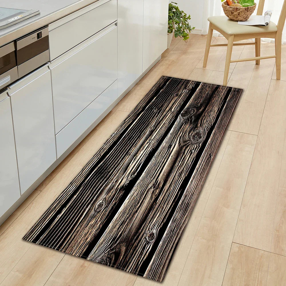 Classic Wooden Style Anti-slip Area Rugs