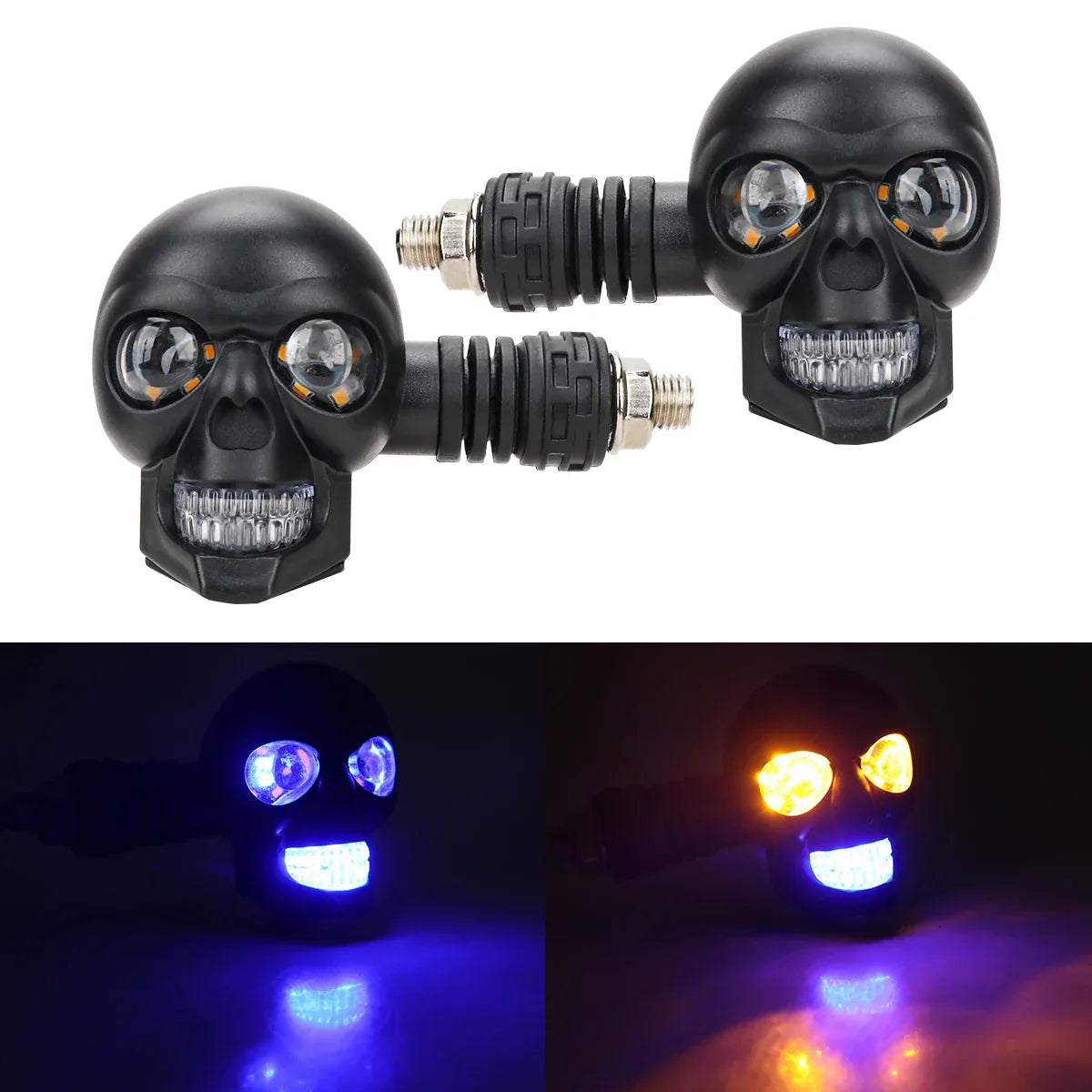 Bold Skull Bike Turn Signal Light