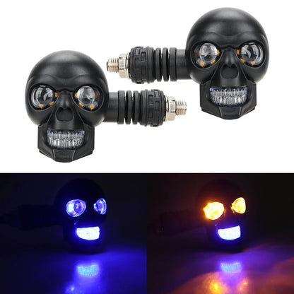 Bold Skull Bike Turn Signal Light