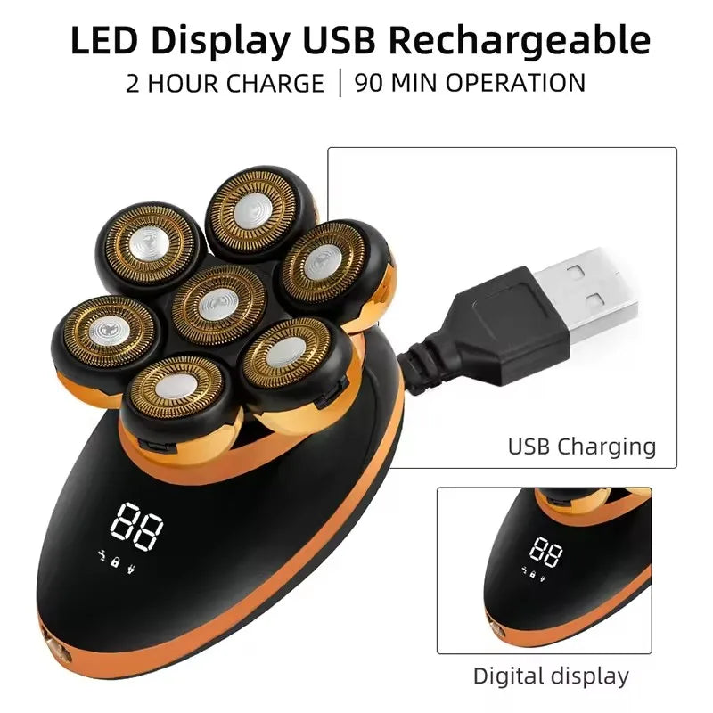 Advanced Rotary Shaver with 5-in-1 Grooming Set & Water Resistant Design