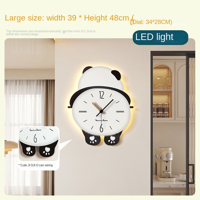 Cute Panda Decorative Wall Clock