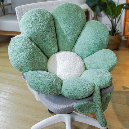 Yellow Floral Comfortable Chair Cushion
