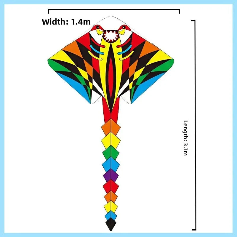 Vibrant Large Rainbow Flying Kite