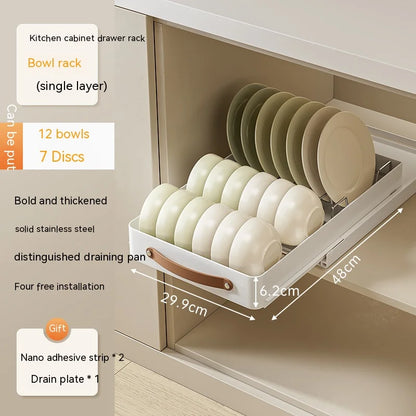 Easy Glide Kitchen Cabinet Storage Organizer Drawer