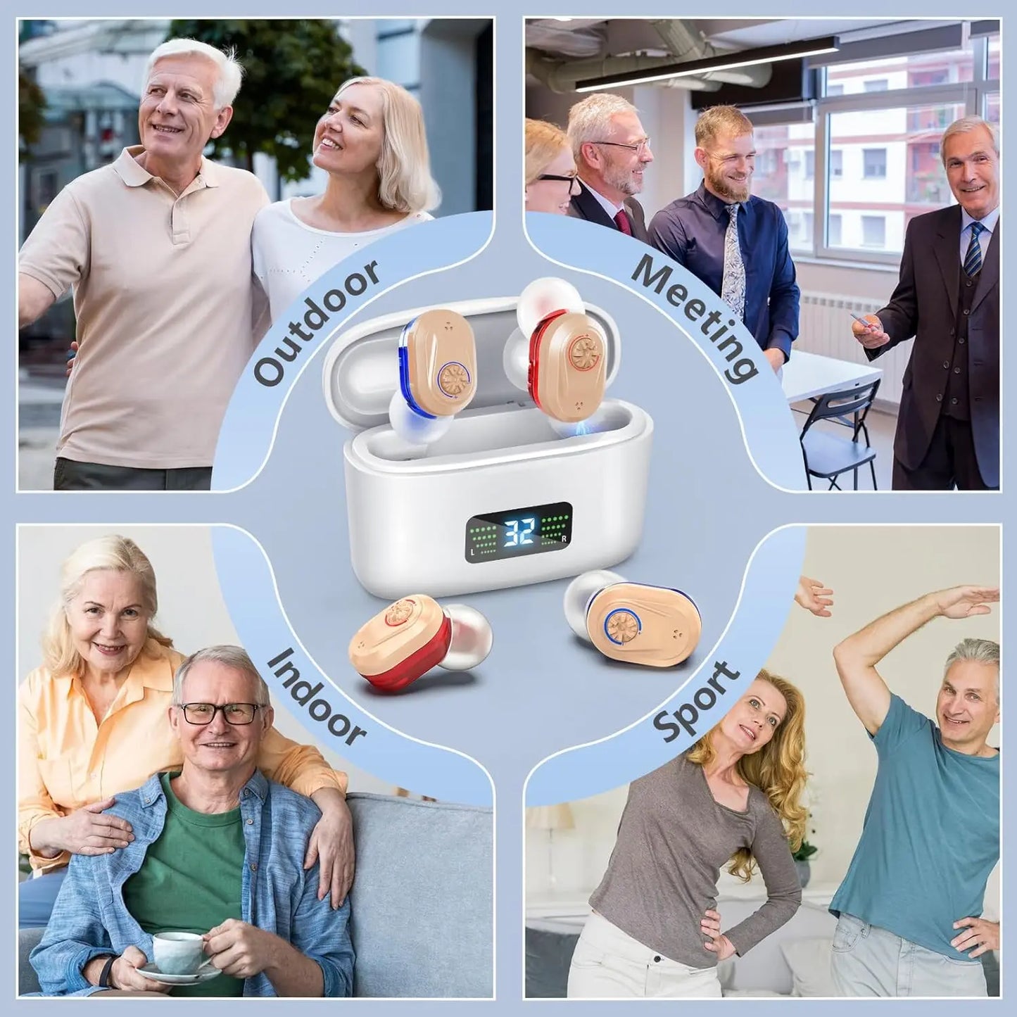 Compact Digital Hearing Aid with Noise Cancellation