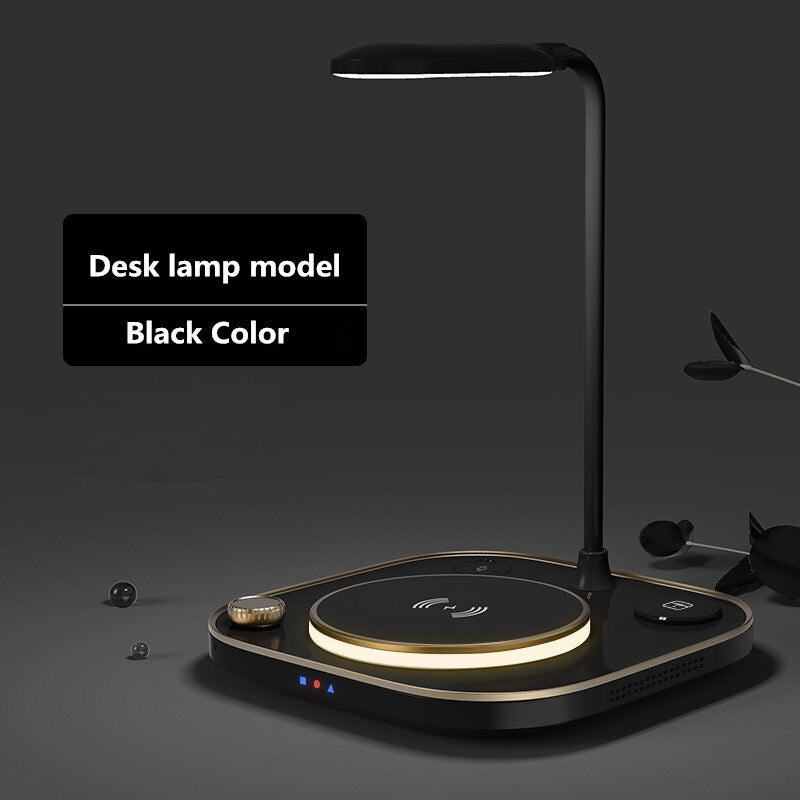 Compact LED Desk Lamp Wireless Charging Pad