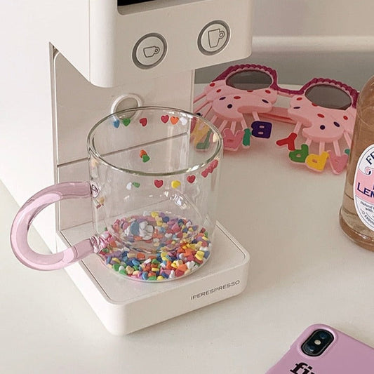 Insulated Double Walled Glass Mug - Pexav