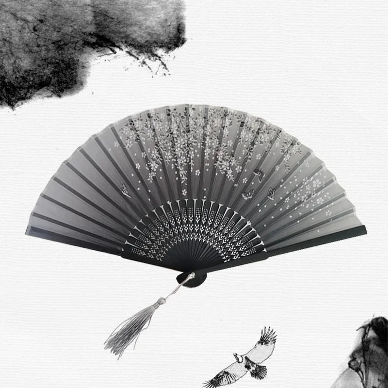 Classic Oriental Floral Folding Fan
