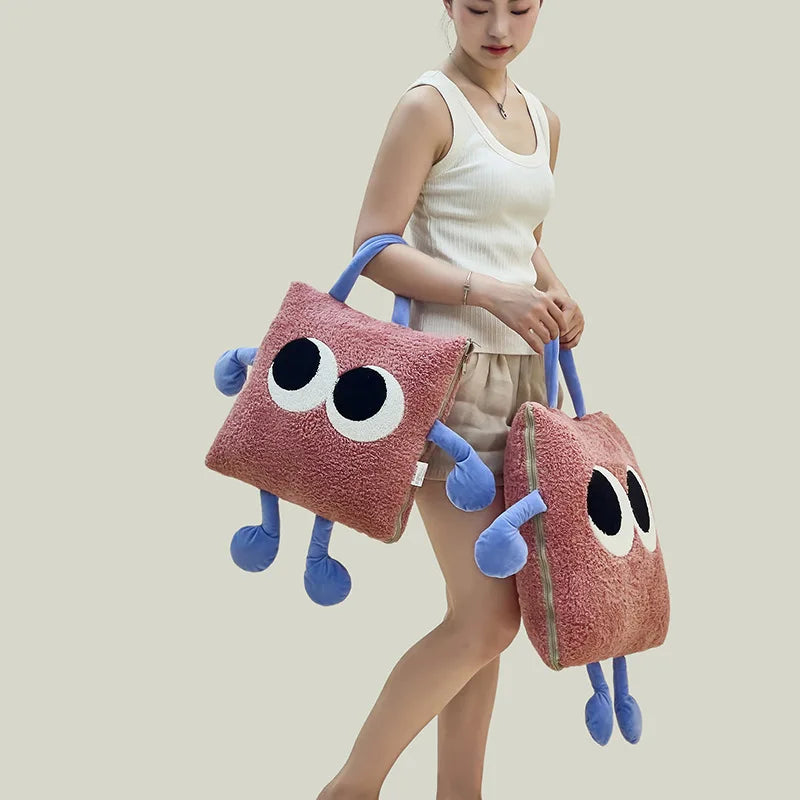 Adorable Plush Travel Blanket Pillow