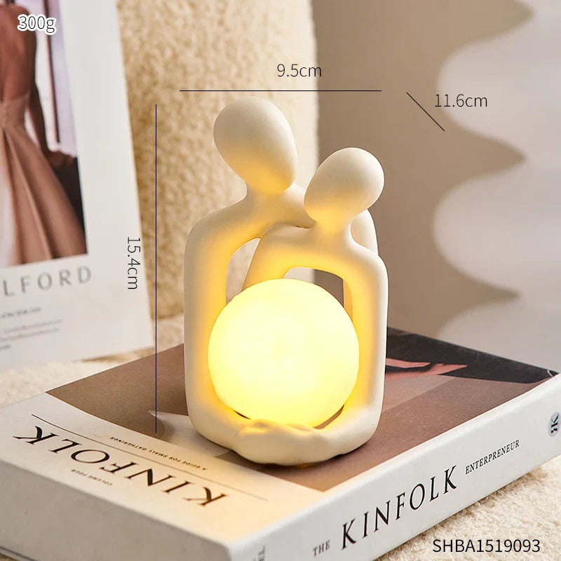 Romantic Pair Heart Table Night Lamp