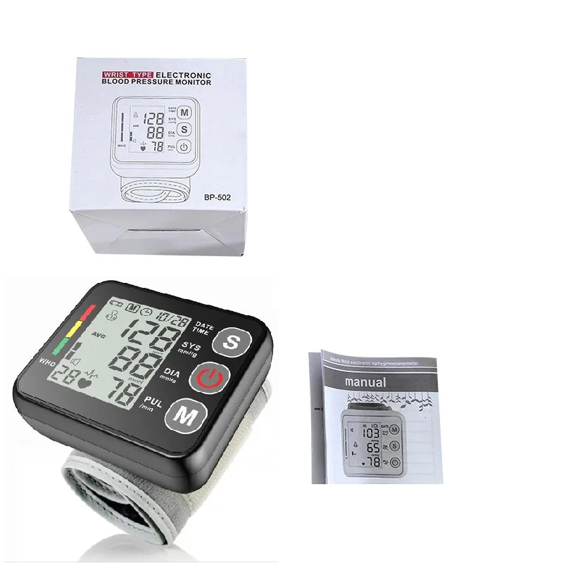 Accurate Wrist Blood Pressure Tracker with LCD Screen