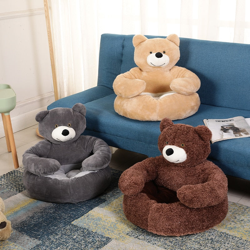 Plush Teddy Warm Cozy Dog Bed - Pexav