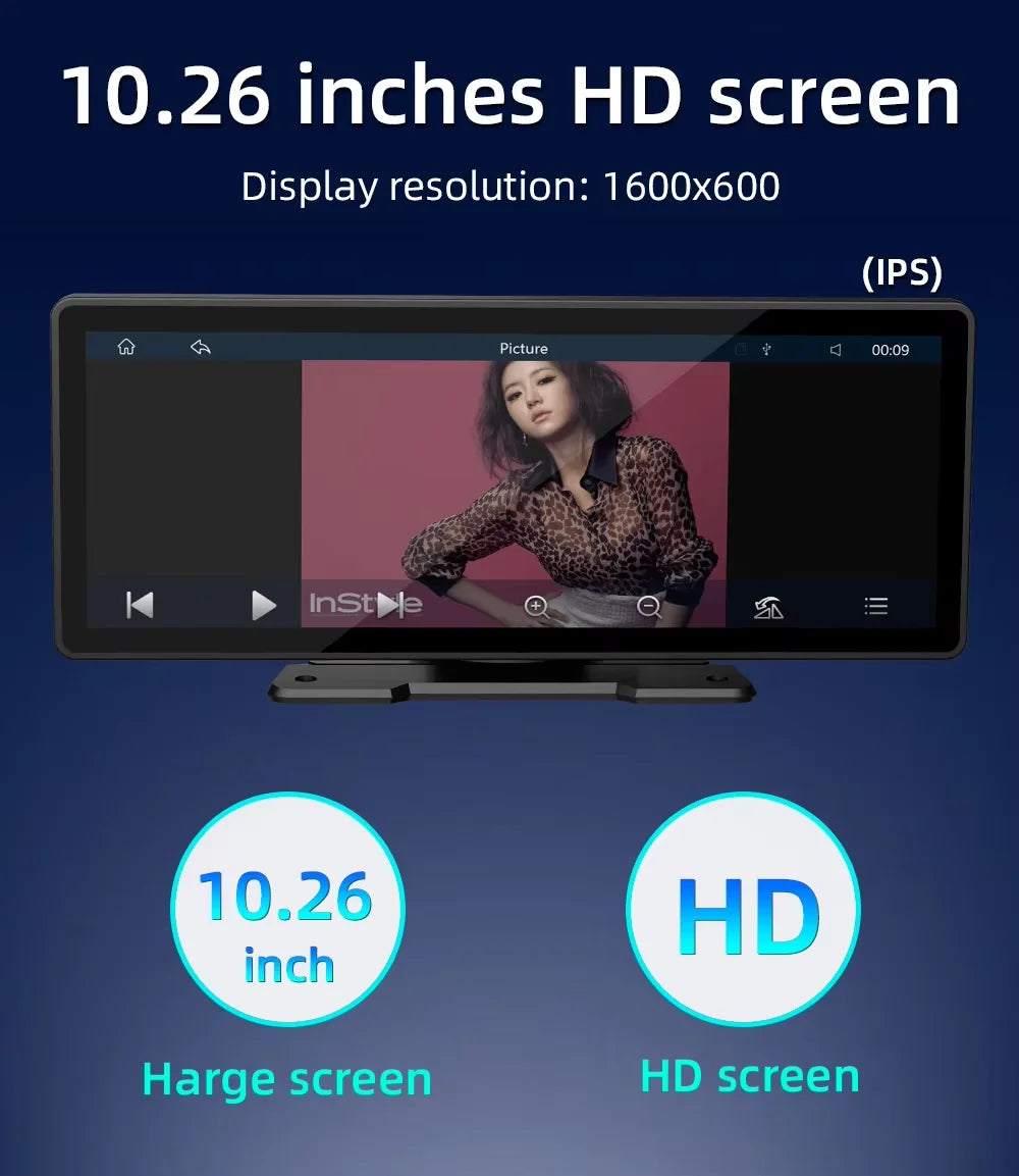 Touchscreen Car Stereo with Wireless CarPlay and Android Auto