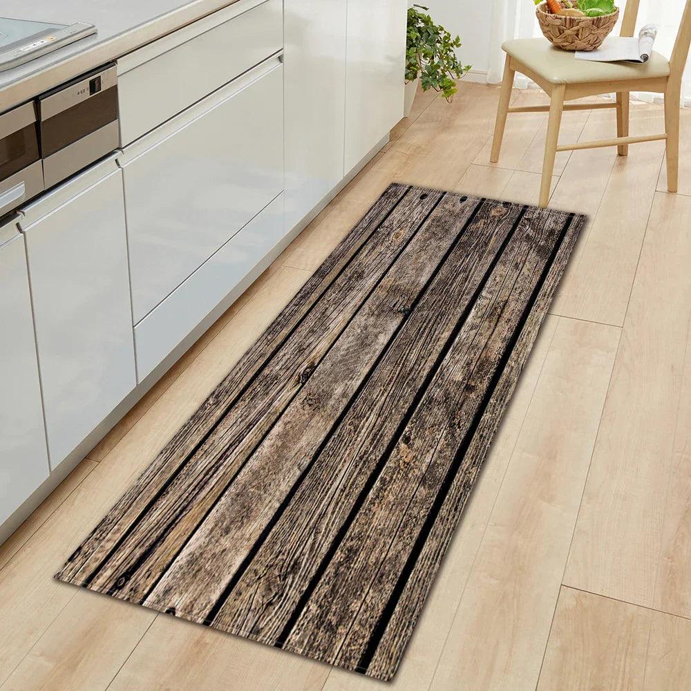 Classic Wooden Style Anti-slip Area Rugs