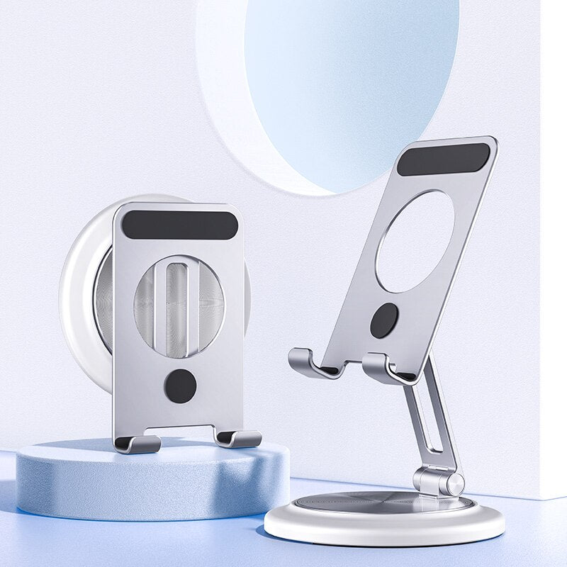 Adjustable Wooden Phone Stand with 360 Rotation