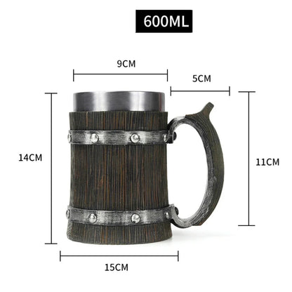 Unique Norse Design Wooden Coffee Mug