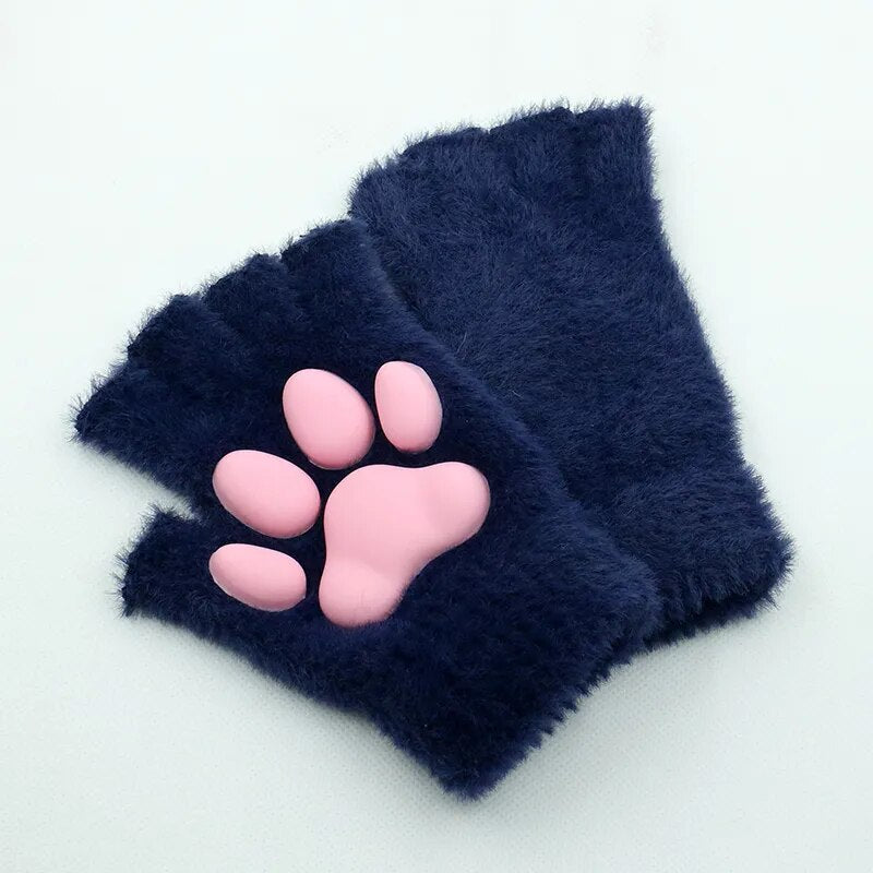 Warm Kitty Paw Touch Gloves