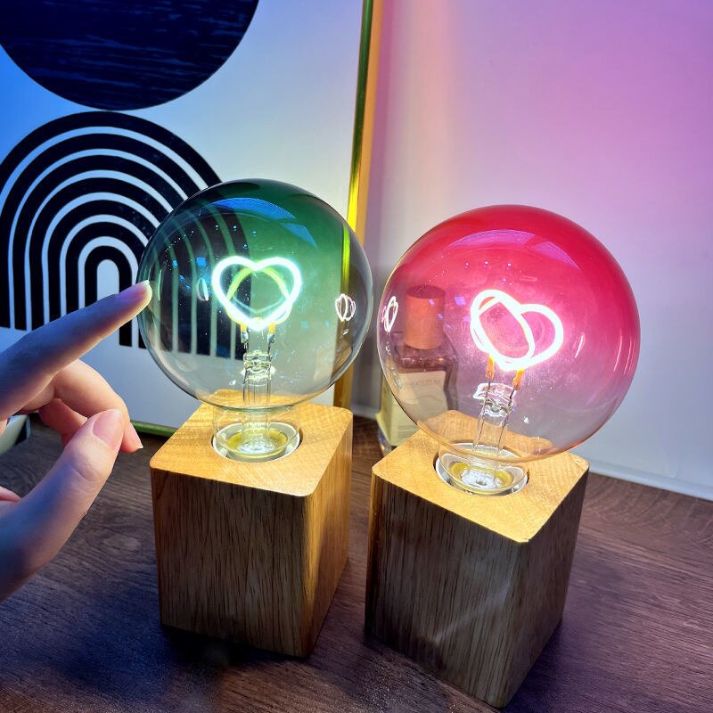 Colorful Heart Mood LED Table Lamp - Pexav