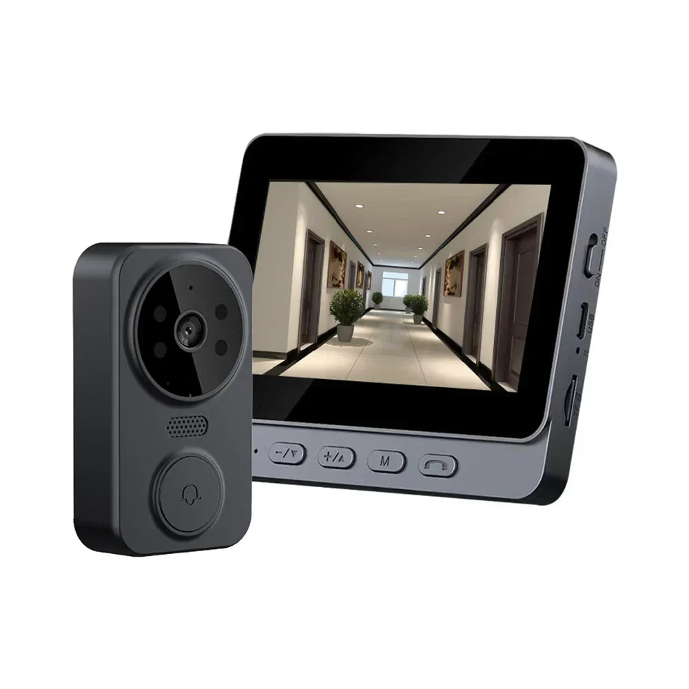 Smart WiFi Doorbell with 4.3 Display and Night Vision - Pexav