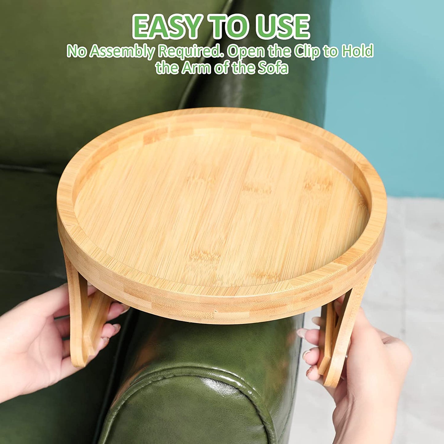 Sturdy Wooden Laptop Desk Tray Table for Sofa