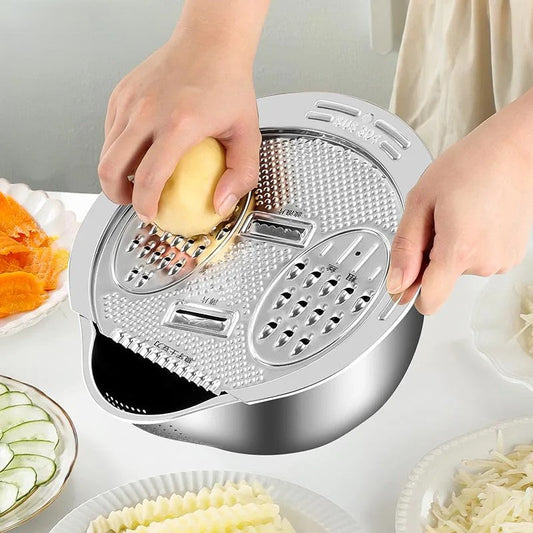 Practical 3-in-1 Stainless Steel Kitchen Sink Strainer Bowl - Pexav
