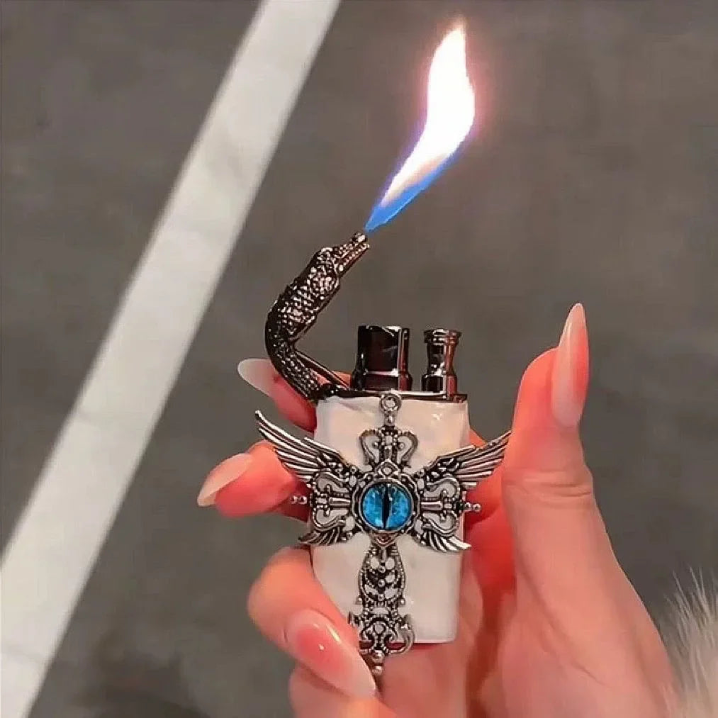 Classic Wing Design Dual Flame Butane Lighter