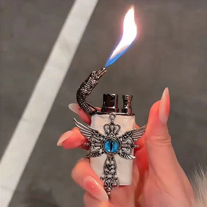 Classic Wing Design Dual Flame Butane Lighter