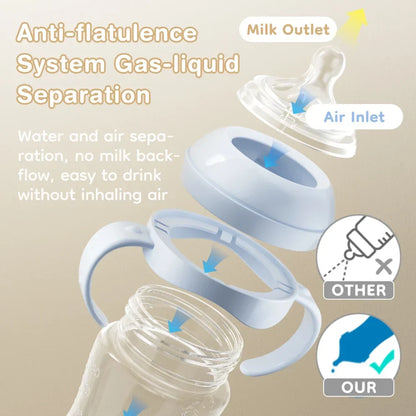 Safe Baby Milk Bottle, Easy Clean & Anti Colic Design
