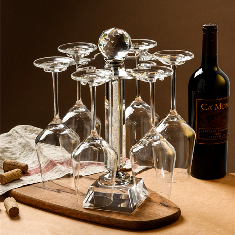 Swivel Crystal Wine Glass Rack