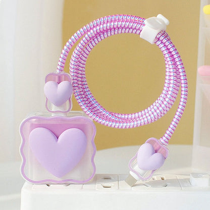 Clear Phone Charging Cord Protective Cover