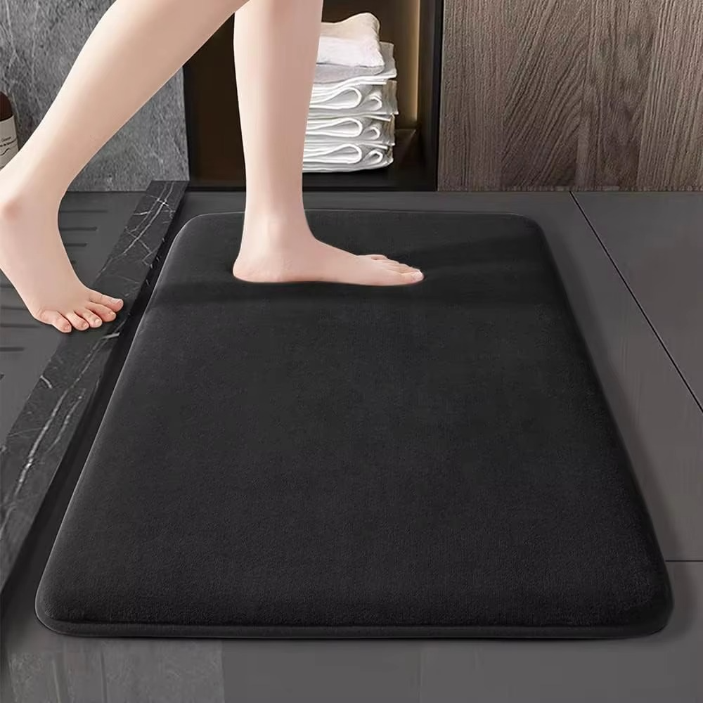Soft Pink Plush Bathroom Mat