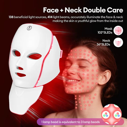 Colorful LED Face Mask for Skin Renewal