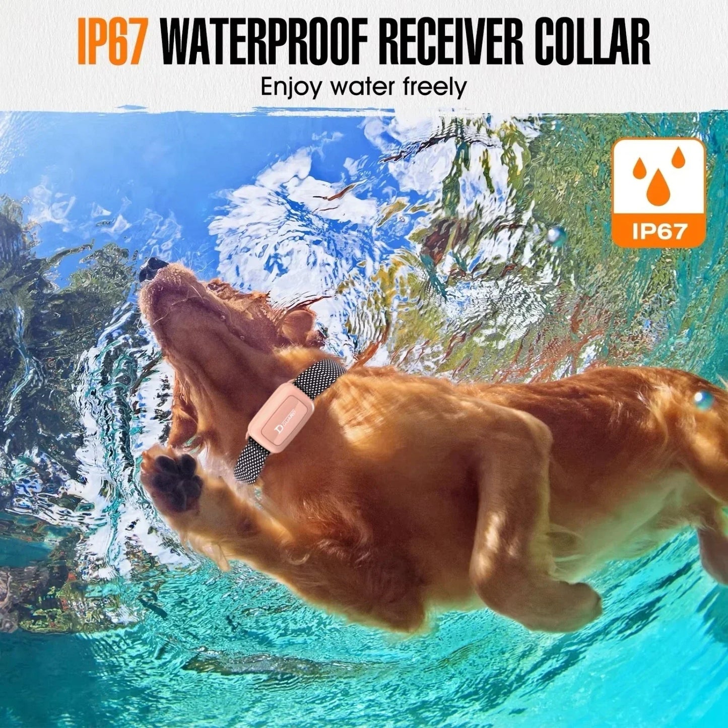 Waterproof Remote Dog Trainer Collar with Bark Control