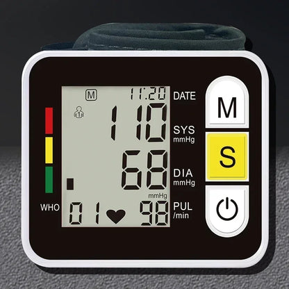Accurate Wrist Blood Pressure Tracker with LCD Screen