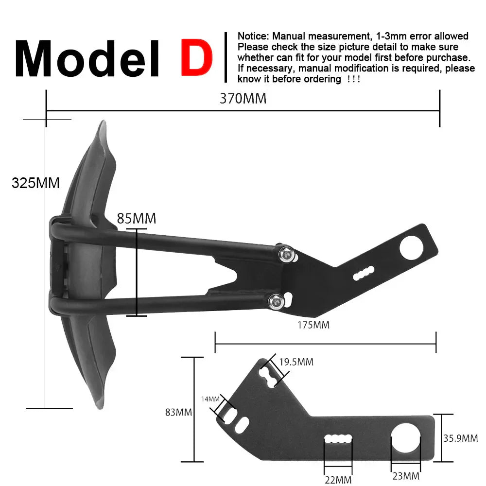 Tough Bike Rear Mudguard with Durable Steel Mount