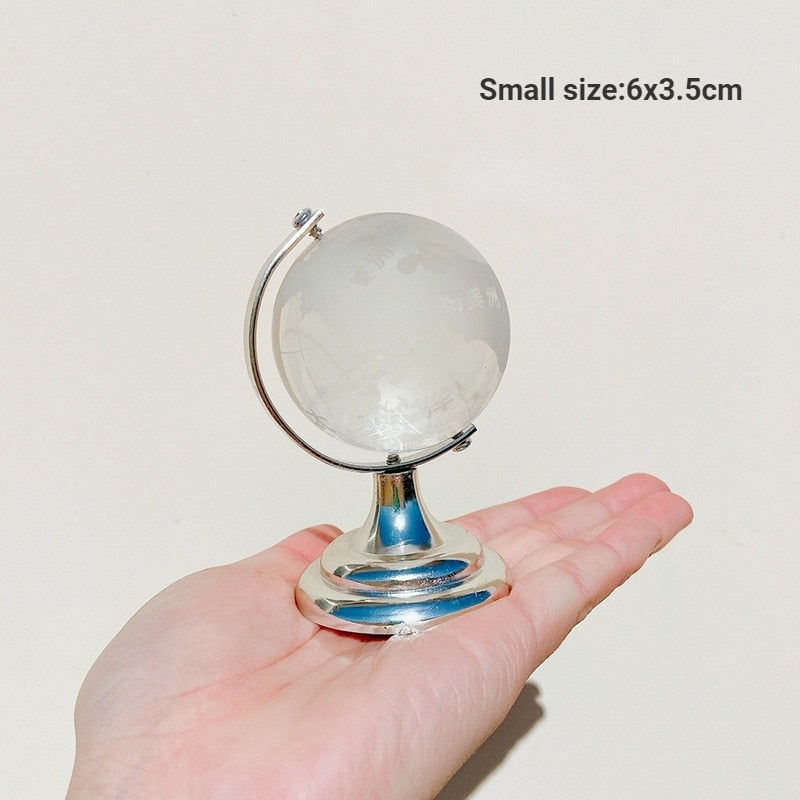 Clear Small Glass World Globe