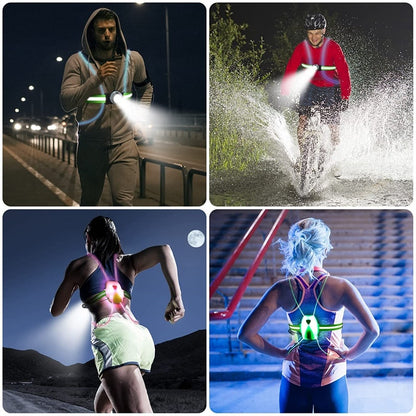 Bright Reflective LED Running Safety Jacket