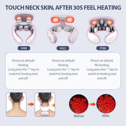Wireless Rechargeable Neck Massager for Pain Relief