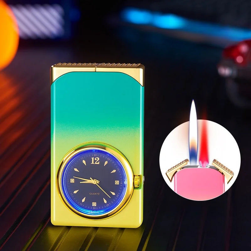 Unique Bi-Color Flame Pattern Watch