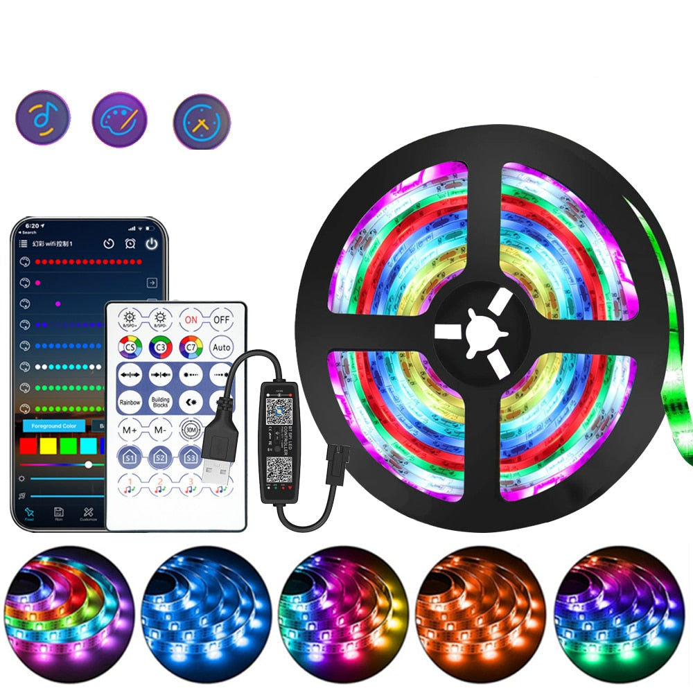 Colorful LED Tape Light - 5V Flexible Strip