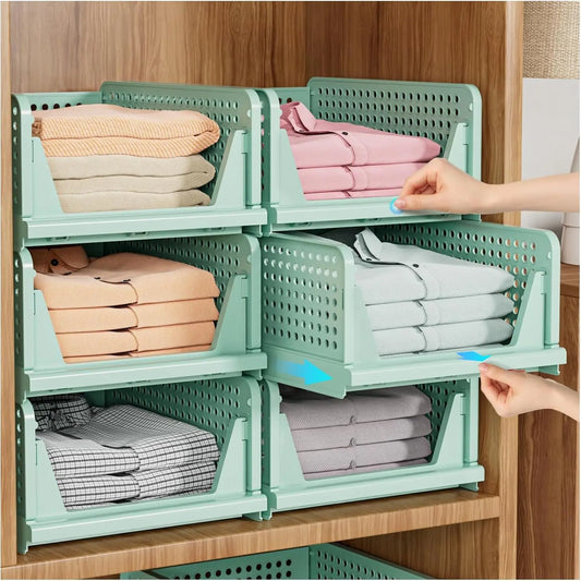 Collapsible 5-Piece Closet Organiser Storage Containers - Pexav