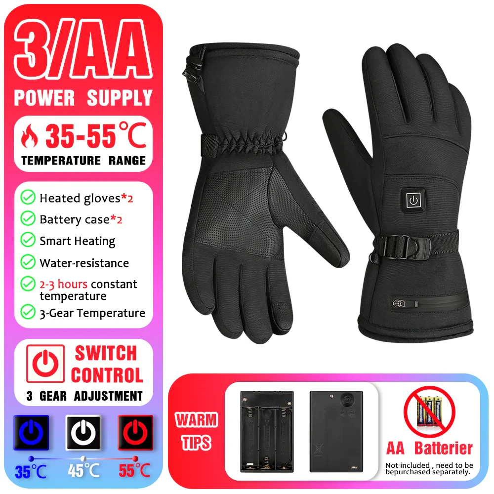 Warm Insulated Water Resistant Heated Gloves