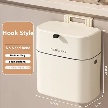 Wall Mount Compact Small Waste Basket