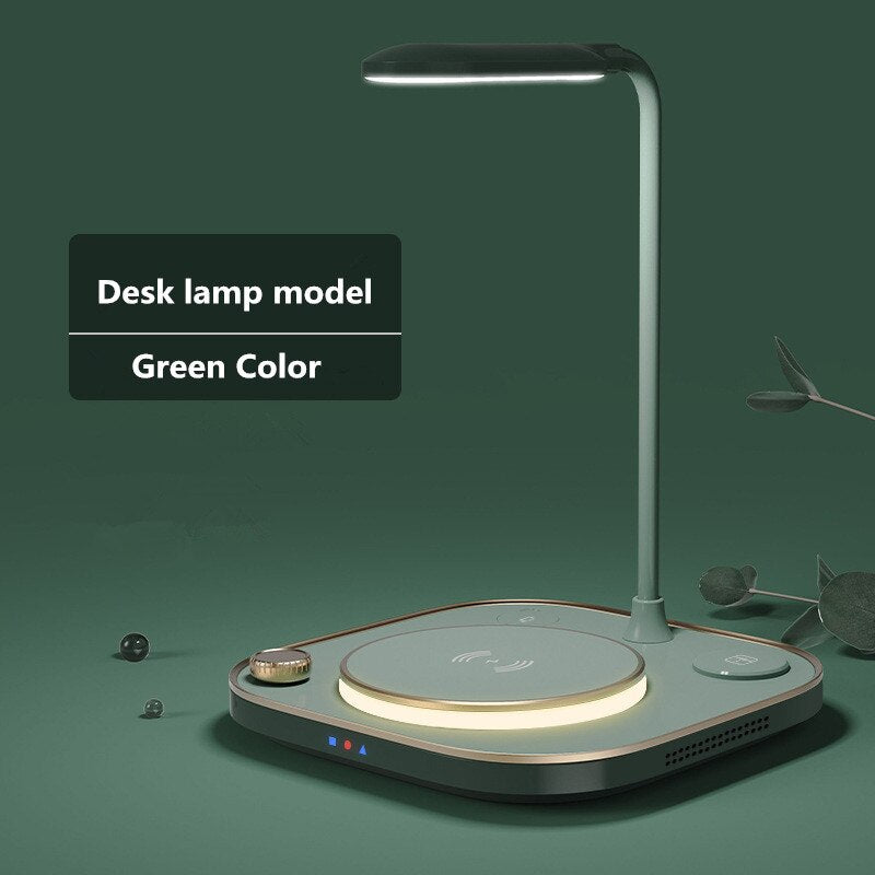 Compact LED Desk Lamp Wireless Charging Pad