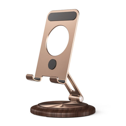 Adjustable Wooden Phone Stand with 360 Rotation
